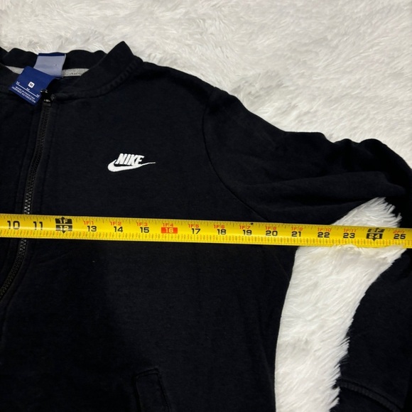 Nike Fleece Track Full Zip Jacket “Just do it” Black Size woman’s size medium - Picture 6 of 13